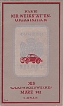 VW - 1941 - Karte der Werkst�ttenorganisation - M�rz 1941, 2. Auflage - [6707]