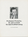 VW - Professor Porsche, 50 Jahre Arbeit f�r das Kraftfahrzeug - Dr. Ferry Porsche - - - [7267]