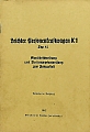 VW - 1942 - Leichter Personenkraftwagen K1 (Typ82) Ger�tebeschreibung und Bedienungsanweisung zum Fahrgestell - [9136]
