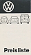 VW brochures - Preisliste,1961,152 027 21.09.1961