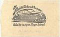 VW - 1939 - Eintrittskarte mit KdF-Wagen Werbung - [9740]