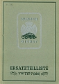 VW - 1943 - Ersatzteilliste VW Typ 7 (166) - April 1943 - [9900]