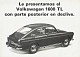 VW brochures - Le presentamos el Volkswagen 1600 TL con parte posterior en declive.,1965,153.023.60 8/65
