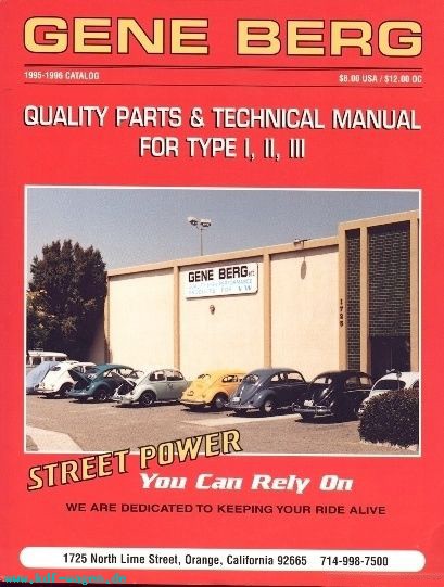 VW - Quality parts and technical manual for type I, II, III. Street Power you can rely on - Berg, Gene - [1021]-1