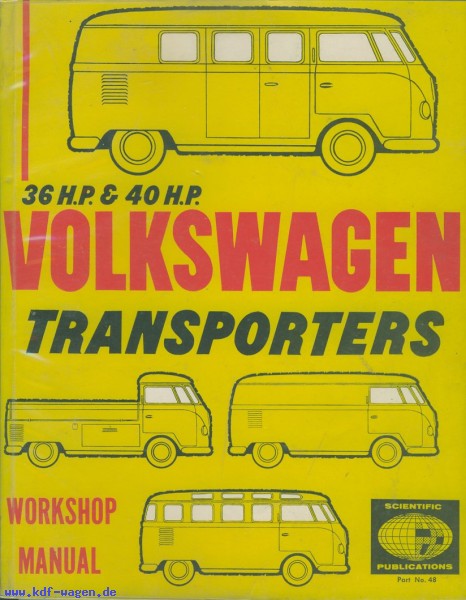 VW - 36 hp and 40 hp VW Tranporters Workshop Manual - [1207]-1