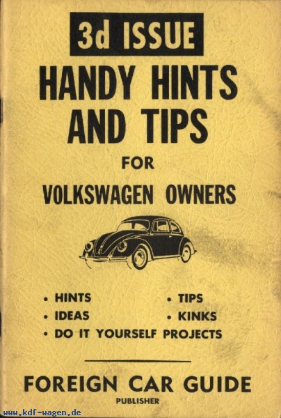 VW - Handy Hints and Tips for Volkswagen owners. Issue 3 - Foreign Car Guide - [1241]-1