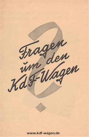 VW - 1939 - Fragen um den KdF-Wagen - [1291]-1