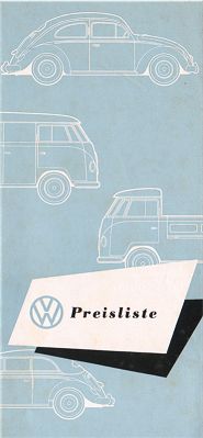 VW - 1955 - VW Preisliste. Stand 6.8.1955 - w 2/28a - [1508]-1