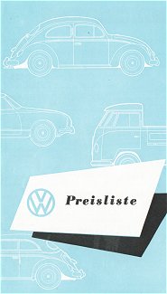 VW - 1958 - VW Preisliste. Stand 27.1.58 - w 2/53 - [1597]-1
