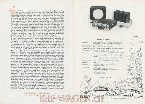 VW - 1951 - Der Autosuper für jeden Wagen. Grundig - [2455]-2