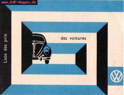 VW - 1955 - Liste des prix des voitures - [2730]-1