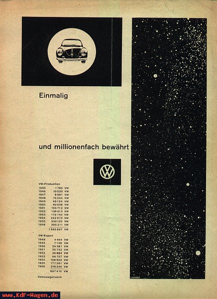 VW - 1957 - Einmalig und millionenfach bewährt - Gute Fahrt - [4901]-1