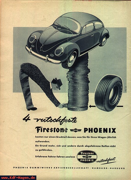 VW - 1958 - 4 rutschfeste Firestone - Gute Fahrt - [4909]-1