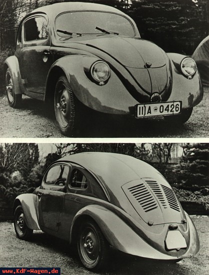 VW - 1938 - (vw_t1) - Doppelmotiv Typ 30 von schräg vorne und hinten - [5285]-1