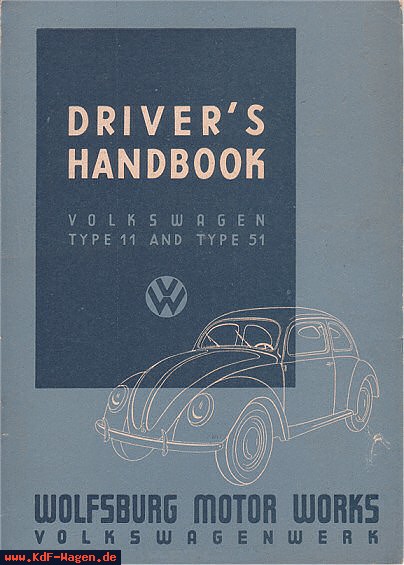 VW - 1946 - Driver´s Handbook Volkswagen Type 11 and Type 51 - [5524]-1