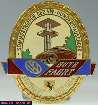 VW - 1954 - Gute Fahrt. Sommertreffen der 100.000er. Gold - [6335]-1