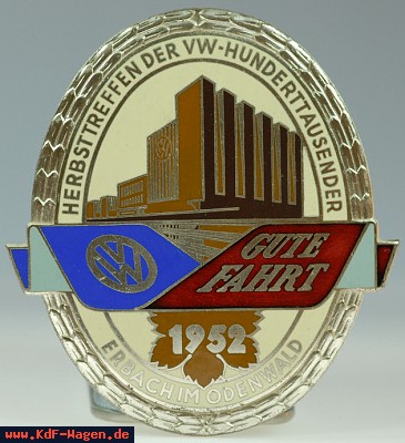 VW - 1952 - Gute Fahrt. Herbsttreffen der 100.000er. Silber - [6336]-1