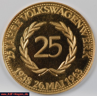 VW - 1963 - 25 Jahre Volkswagenwerk - 4cm, 35g - [6353]-1
