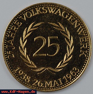 VW - 1963 - 25 Jahre Volkswagenwerk - 2cm, 3gr - [6355]-1