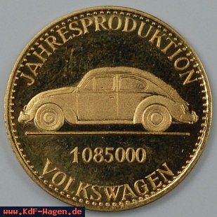 VW - 1962 - Jahresproduktion 1085000 Volkswagen - 2cm, 3gr - [6357]-1