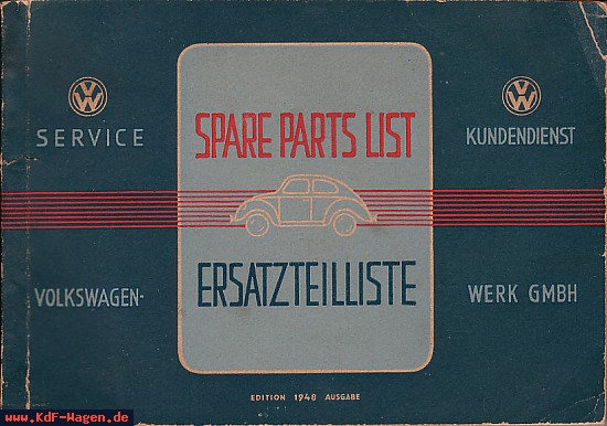 VW - 1948 - Spare Parts List - Ersatzteilliiste - 3831 4000 4.48 Kl. B - [6388]-1