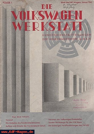 VW - 1941 - Die Volkswagen Werkstatt. Folge 1 - [6390]-1