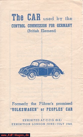 VW - 1946 - The car used by the Control Comission for Germany (British Element) - [6541]-1