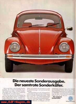 VW - 1984 - Die neueste Sonderausgabe. Der samtrote Sonderkäfer. - [7797]-1