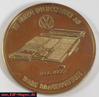 VW - 1985 - 50 Jahre Volkswagen AG Werk Braunschweig - 4cm, 30g - [8041]-1
