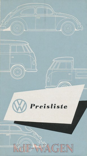 VW - 1957 - VW Preisliste. Stand 1.9.1957 - w 2/53 - [8352]-1