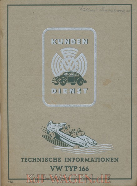 VW - 1943 - Technische Informationen VW Typ 166 - März 1943 - [8745]-1