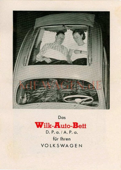 VW - 1951 - Das Wilk-Auto-Bett für Ihren Volkswagen - [8899]-1