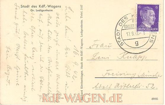 VW - 1942 - Stadt des K.d.F.-Wagens, Groß-Ledigenheim - [9186]-2