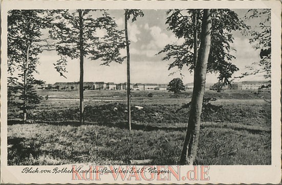 VW - 1942 - Blick vom Rothehof auf die Stadt des KdF Wagens - [9861]-1