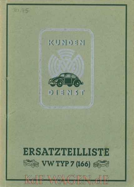 VW - 1943 - Ersatzteilliste VW Typ 7 (166) - April 1943 - [9900]-1
