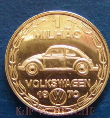 VW - 1970 - 1 Milhao Volkswagen 1970 - 7,1 gramm - [9954]-1