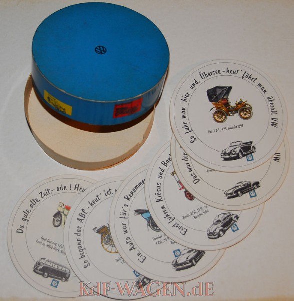 VW - 1956 - 6 Bierdeckel in originaler Schachtel - [9986]-3