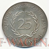 VW - 1963 - 25 Jahre Volkswagenwerk - 4cm, Silber - [10450]-1